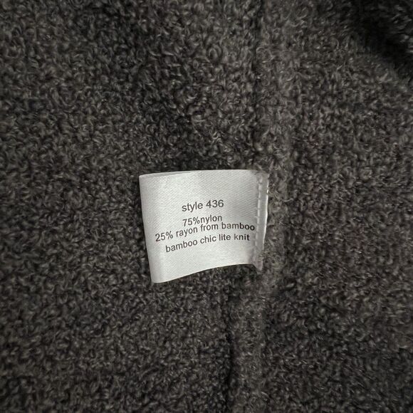 Barefoot Dreams CozyChic Lite Calypso Wrap Size S / M Brown Taupe Drape Front - Picture 9 of 9